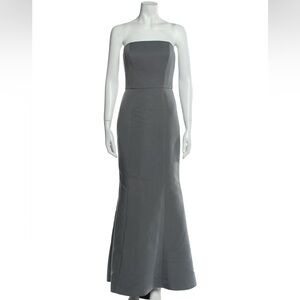 Amsale Gray Strapless Gown